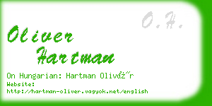 oliver hartman business card